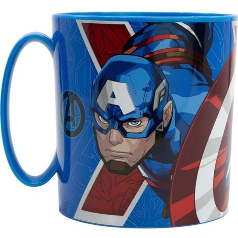 TATAWAY Marvel Tazza blu per in plastica Avengers Iron Man Captain 350 ml (1/3)