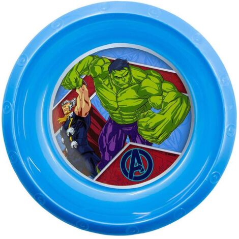 TATAWAY Marvel Ciotola blu per bambini in plastica Avengers Hulk Thor Originale (1/3)