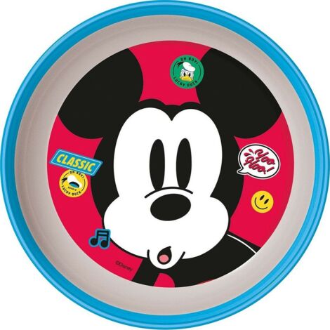 TATAWAY Disney ciotola azzurra e bianca per bambini in plastica Mickey Mouse (1/4)