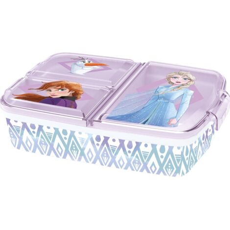 STOR Sandwich Box Bambine Disney Frozen con 3 Scomparti in plastica senza BPA (1/2)