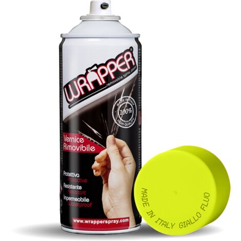 Wrapper, pellicola spray rimovibile, 400 ml - Giallo fluo (1/2)