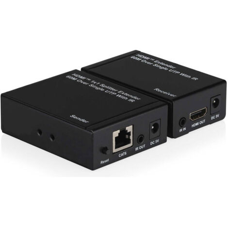 Kit TX-RX Extender HDMI, 60MT UTP, 1080p@60Hz, POE, Loop-Out (1/4)