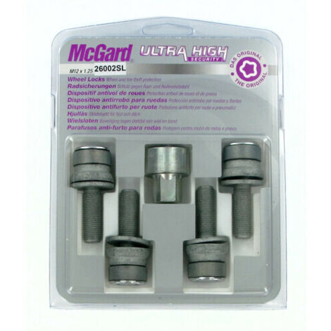 McGard Ultra High Security 26002SL Antifurto per Ruote M12x1.5 Flat Seat Lunghezza 32.5 mm SW17