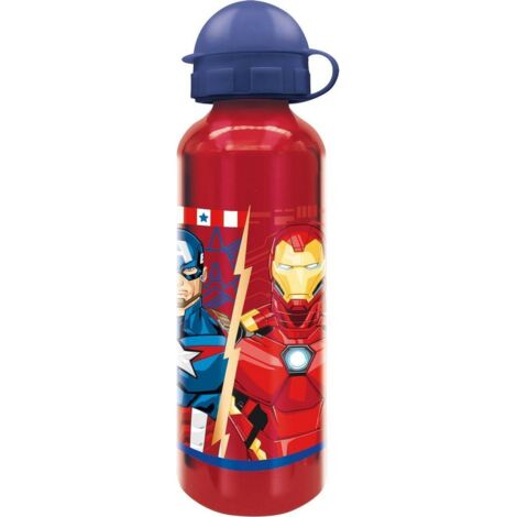 TATAWAY Marvel Borraccia rossa per bambini in alluminio Avengers 530 ml (1/5)