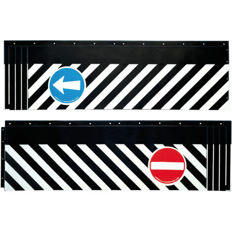 Coppia paraspruzzi camion in pvc con segnali - 240x37 cm (1/2)