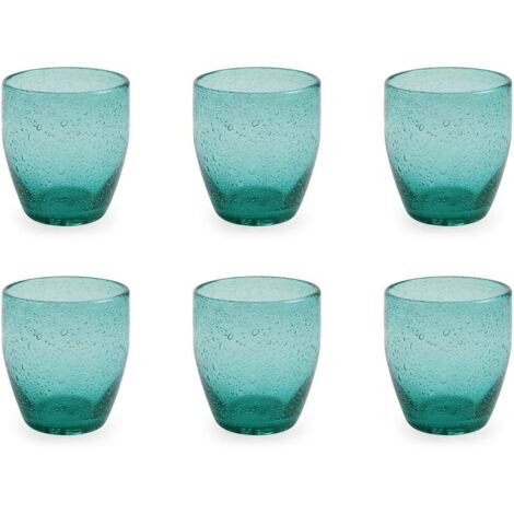 Bicchiere acqua verde smeraldo 300 ml in pasta di vetro soffiato Acapulco (1/5)