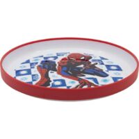 TATAWAY Marvel Piatto piano bianco e rosso per bambini in plastica Spiderman