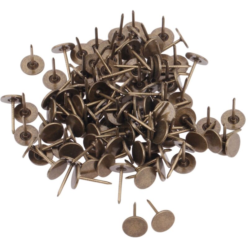 Lot De 100 Clous Décoratifs Anciens Pour Meubles, Canapés, Tapisserie, Style Rétro, En Métal, 11 X 16 Mm, Cuivre