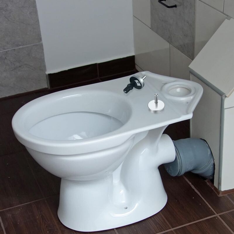 2 Charnières Abattant WC Dadabig - Abaissement Automatique - Fixation Zinc Argent
