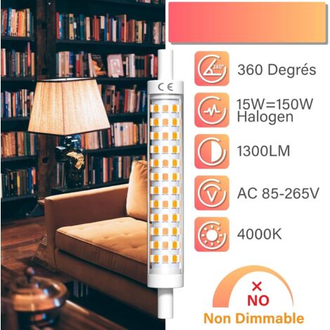 Lot De 5 Ampoules Halogènes Linéaires J 80W R7s-15 3000K - Neuves DURALAMP