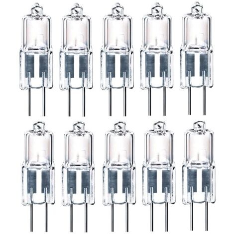 Lot de 10 ampoules halogènes type JC G4 12 V 35 W [Classe énergétique G]