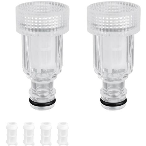 Nettoyeur Haute Pression Filtre 3/4, 2 Pièces Filtre à Eau Nettoyeurs, Filtre pour Eau de Puits, Raccords de Tuyau D'eau de Filtre aux Nettoyeurs Haute Pression, Pompes de Jardin, Camping Cars