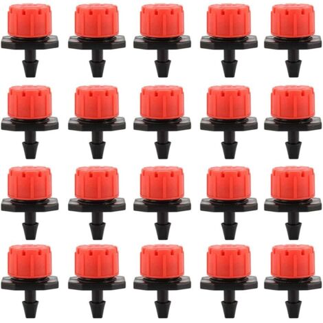 100PCS Goutteurs Irrigation Goutte à Goutte dripper, Buses de Gicleurs Émetteur Jardin, Arrosage Goutte à Goutte Automatique 360° Réglable pour Plante Serre Pelouse DIY