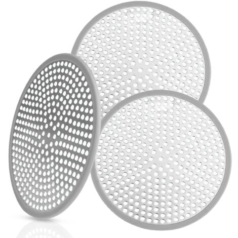 3 Pièces Attrape Cheveux Douche, Filtre Cheveux Douche Baignoire 118 mm/ 4,65", Grille Douche, Filtre Baignoire Anti Cheveux, Grille Baignoire Anti Cheveux, pour Cuisine, Salle de Bains Douche