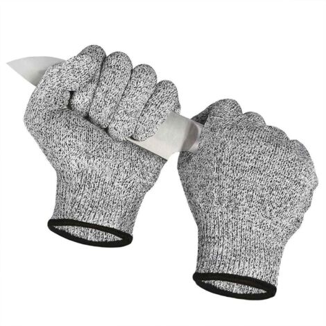 1 paire schnittschutzhandschuhe, schnittfeste handschuhe, handschuhe schnittfest, leistungsfähiger Level 5 Schutz, für Gestrickt Handschuhe für Gartenbau/Baustelle/Küche((taille M, adulte)