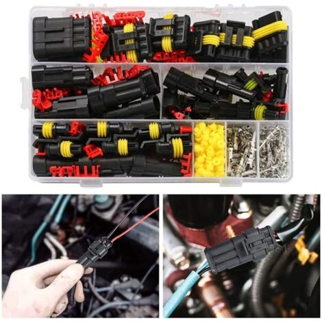 Kit 808 Pièces Connecteurs Étanches IP68 Auto Moto - 1 à 6 Broches, Connecteur Électrique Voiture Camion 12V 24V Imperméable