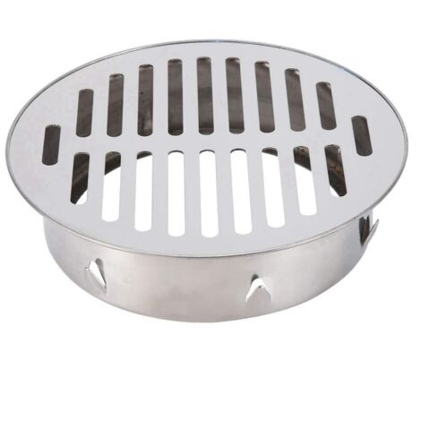 Siphon de Sol en Acier Inoxydable, Couvercle de Grille Rond Anti-Blocage Rond, Crépines de Vidange de Balcon pour Salle de Bain, Cuisine, Salle de Bain(160 Bouche Plate)