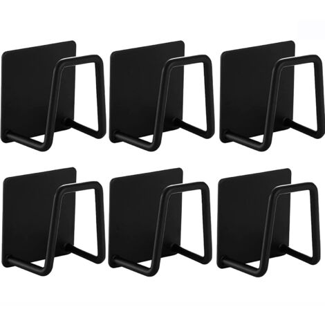 Paquet de 6 porte-éponges de cuisine auto-adhésifs - porte-éponges pour évier de cuisine - couvercle - support pour planche à découper de cuisine (1/5)