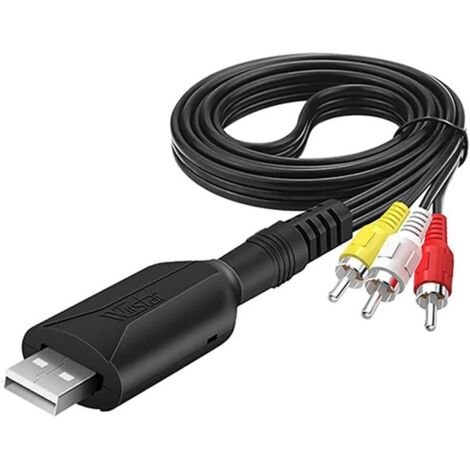 Câble de Carte de Capture Vidéo USB2.0, RCA vers USB Capture Audio Vidéo Grabber Convertisseur VHS DVD AV vers Numérique