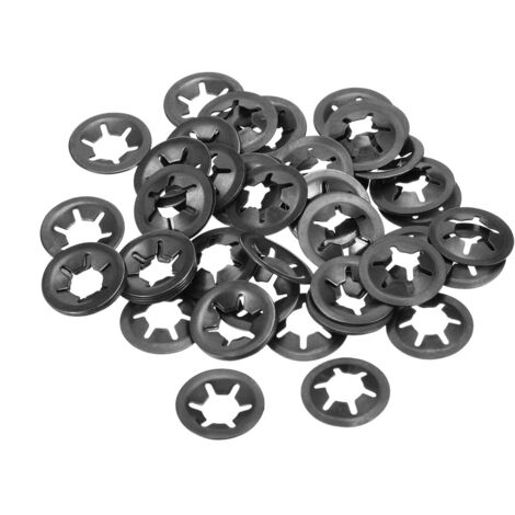 Rondelle de Blocage M6 Rondelle de Verrouillage 5.5mm I.D. 16mm O.D. Interne Dent Pousser Vitesse Clips 65Mn Noir Oxyde Finition 60pcs