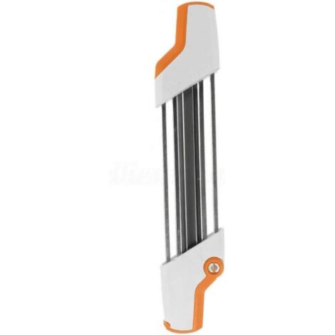 Affûteur de chaîne de tronçonneuse 2 en 1 en métal accès facile 3/8 "P 4.0mm remplacement de chaîne blanc