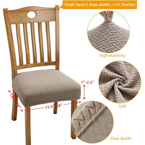 Housses de Chaise Élastiques Jacquard, Protecteur de Chaise Extensible avec Jupe pour Décoration Intérieure, Housses de Siège Lavables pour Cuisine, Salon, Fête, Mariage, Banquet, Événement