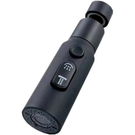 Extension de Robinet de Cuisine Polyvalente, arroseur Rotatif à 360 °, 3 Modes de Sortie d'eau et adaptateurs de Montage de 20 à 24MM de diamètre (Color : Cylinder Black)