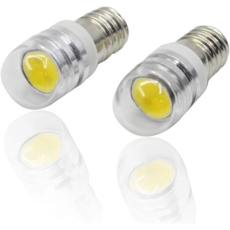 4pcs 12V E10 Base Socket Ampoule LED COB 1.5W LED Mise À Niveau Ampoule Remplacement pour Phares Lampes De Poche Torche Ampoules, 3000K Blanc Chaud