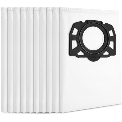Lot de 10 Sacs d'aspirateur Sacs Filtre compatibles pour Karcher 2.863-006.0 WD4 WD5 WD6 WD5P WD6P Premium MV4 MV5 MV6 KWD4 KWD5 KWD6 KNT4 sacs filtrants pour aspirateur humide et sec