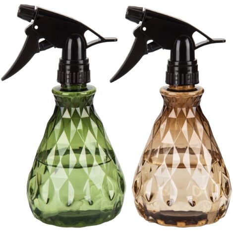 2 Pièces 500ML Vaporisateur Bouteilles Vide Rechargeable, Bouteilles Eau Plastique Vides, Flacon Pulvérisateur, Spray Bouteille pour Plantes Jardin, Nettoyage (Marron et Vert) (1/5)