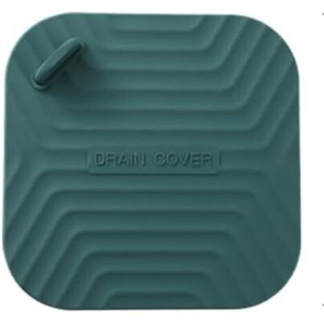 Sink Stopper Silicone Bathtub Stopper,Kitchen Sink Drain Stopper,Bathroom Drain Plug Stopper,Shower Drain Sink Stopper, Laundry Sink Drain Stopper (Square Green)