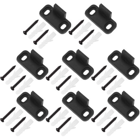 Guides de Sol pour Porte de Grange Coulissante 8 PièCes Guides de Porte de Placard Quincaillerie en Plastique Guide de Rail InféRieur Fixé au Mur au Sol Simple