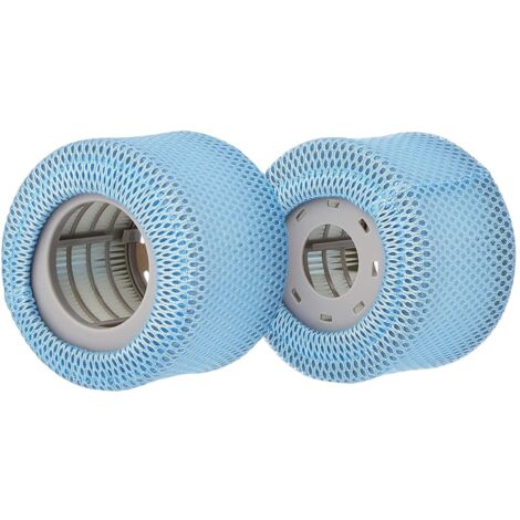 Cartouches Filtrantes pour, Filtres de Rechange pour Whirlpoal Piscine Gonflable, Filtres pour Baignoire (2 Filtre avec Filets de Protection)