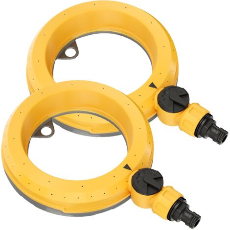 FANHAO Lot De 2 Arroseurs Pelouse Circulaires 360° - Arroseur Anneau Automatique Pour Jardin Et Petite Surface