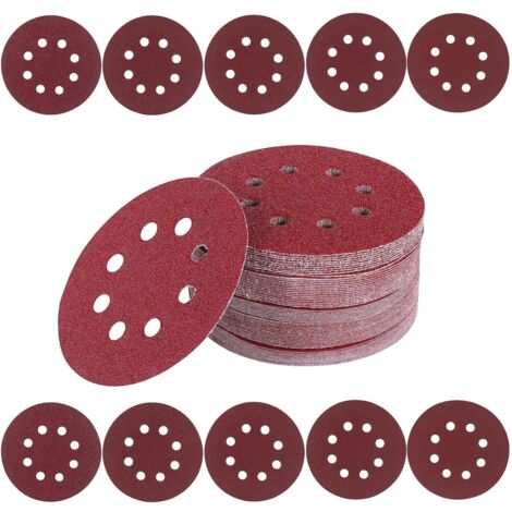 Lot De 80 Disques Abrasifs 125mm - Grains Mixtes 40 à 240 - Ponçage Bois, Métal, Verre