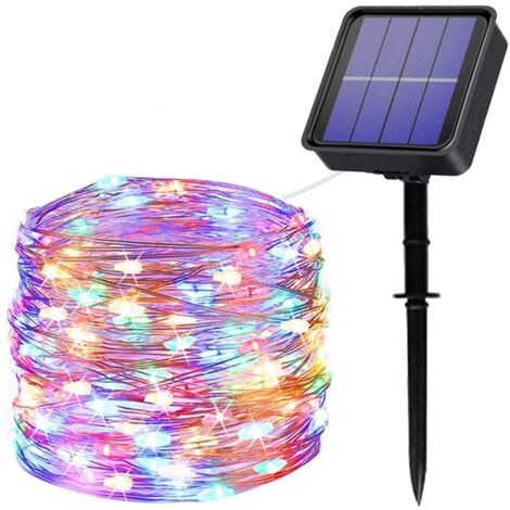 Guirlande Lumineuse Exterieur Solaire,22M 200 LED Guirlande Solaire 8 Modes Fil de Cuivre Étanche Décoration Guirlande Lumineuse pour Jardin, Mariage, Fête, Terrasse, Chambre, Balcon