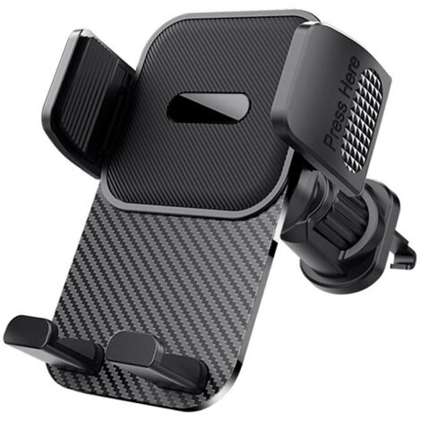 Support Téléphone Voiture,Porte Téléphone Voiture Rotatif à 360 ,Degrés ,pour Grille D'aération de Voiture Support GPS Voiture ,pour Smartphone iPhone Android (Noir) (1/5)