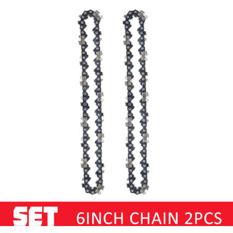 Chaine de Tronconneuse 6 Pouces 2pcs Chaine Carbure pour Tronconneuse 45 cm (6 pouces)