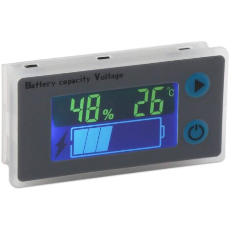 12V voltmetre Moniteur de capacité de Batterie 10-100V Jauge de Niveau de Batterie de Tension programmable voltmètre