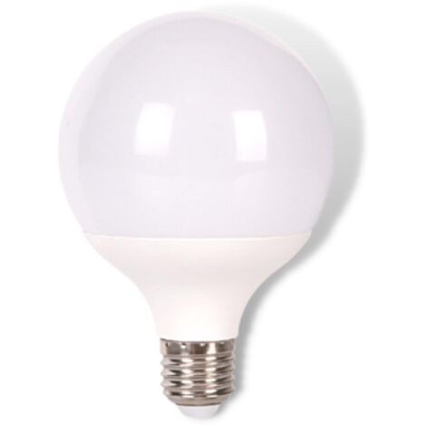 Ampoule LED sphérique E27, ampoule G95, lumière blanc froid 15 W 6500 K, adaptée pour salon, bureau, chambre, maison, garage, atelier, chantier de construction, escaliers.