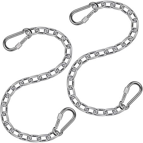 Chaîne en acier inoxydable, chaîne de chaise avec mousqueton, convient pour chaise, sac de sable, balançoire