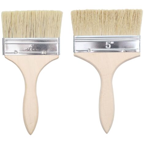 Set de 2 Pinceau en Soie,10.5cm21cm/12.5cm21.5cm pinceaux à Peinture Plats,Pinceau Peinture,Pinceau Peinture Mur, pour Peinture à l'huile, Teinture, Vernis,pour Les Grandes Surfaces Couverture (1/5)