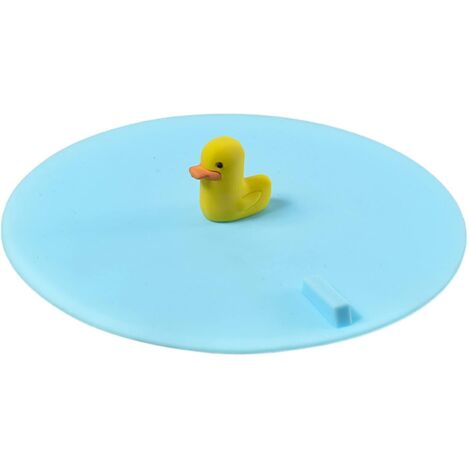 Sink Stopper Silicone Bathtub Stopper,Kitchen Sink Drain Stopper,Bathroom Drain Plug Stopper,Shower Drain Sink Stopper, Laundry Sink Drain Stopper (Blue Bottom+Yellow Duck)
