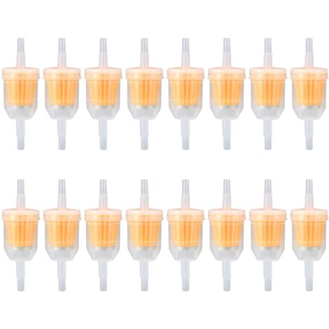 16 Pièces Filtres à Essence en Ligne, Filtres à Carburant, Filtre à Essence Universel à Vitesse de Filtration pour moto 6-8 mm, Scooter, Moto, Générateur, Tondeuse à Gazon, Auto
