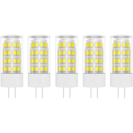 5X G4 Lampe LED 5W Ampoule Lampe 51 SMD 2835LEDs Blanc Chaud 6000K Ampoule LED 400LM Équivalent à lampe halogène 50W AC 220V [Classe énergétique A+]