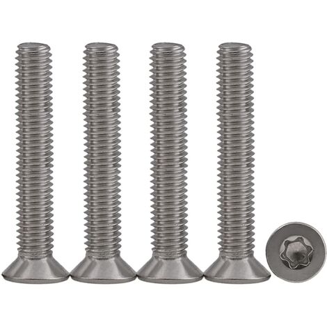 25 pièces M4 x 45 Vis à tête fraisée Vis Torx en acier inoxydable 304 Vis à Métaux Entraînement Standard Vis entièrement filetées Pour l'équipement de machine et les meubles à la maison