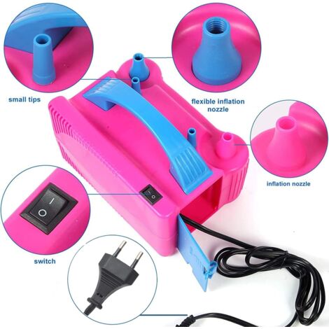 Gonfleur électrique à Ballons - Double Buse - Pompe à Air Portable 110V - Sans Marque