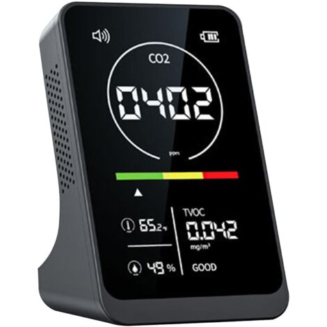 Détecteur d'alarme de dioxyde de carbone, moniteur de température intérieure - Moniteur d'humidité de la température - Humidité de température ambiante de fonction d'alarme de capteur de haute précisi