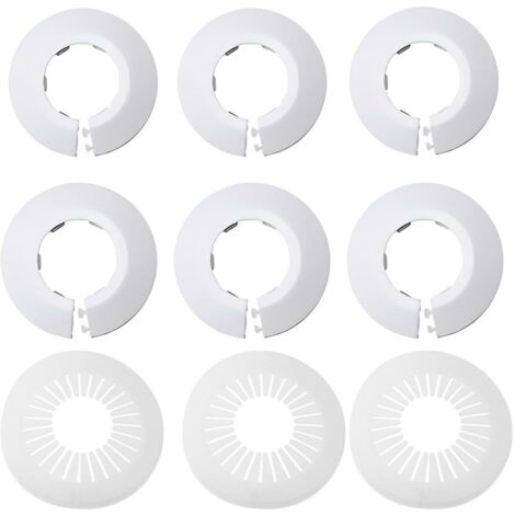 9 Pièce Rosaces Simples De Radiateur Cache Tuyau Rosace Radiateur Cache Tuyau Radiateur Radiateur De Tuyau Radiateurs De Tuyau En Plastique Pour Chauffage Couvercle (3 Modèles)