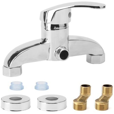 Robinet de douche, mitigeur de douche, mitigeur monocommande pour montage mural, mitigeur de douche avec noyau de valve en céramique, robinet de douche chromé avec bec G ½